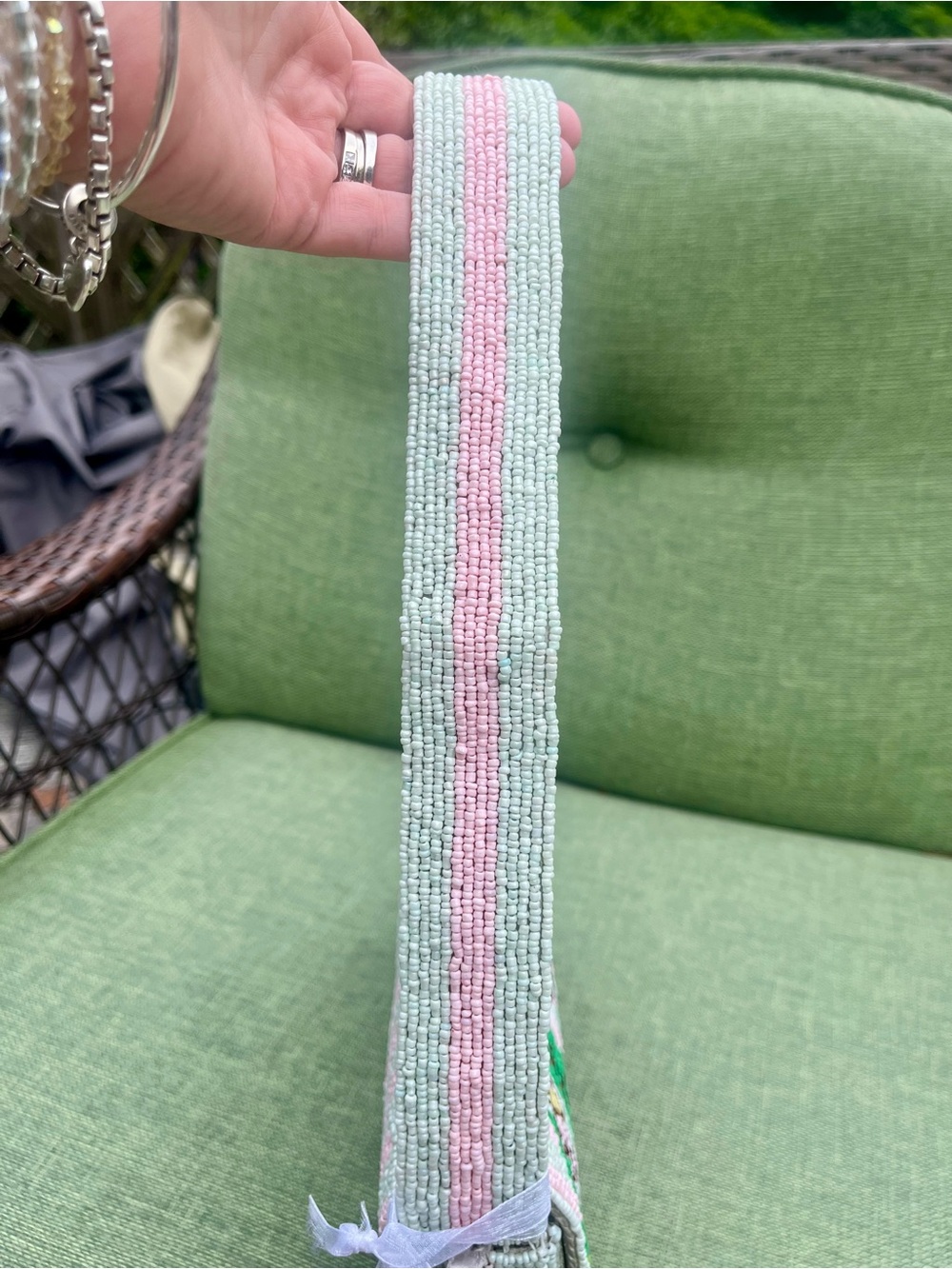 Viral Rare Caterpillar and Insect Beaded Bag with Charm. Brand new, never used. - Picture 6 of 12
